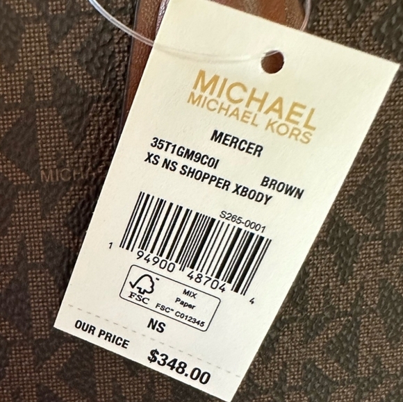 NWT🔥Michael Michael Kors Mercer Extra-Small Logo and Leather Crossbody Bag - Picture 3 of 6